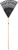 UnionTools 64309 Leaf Rake, Polypropylene Tine, 26-Tine, Hardwood Handle, 48 in L Handle [SKU: ORG6150411]