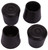ProSource FE-50637-B Furniture Leg Tip, Round, Rubber, Black, 1-1/8 in Dia, 1.6 in H [SKU: ORG2342889]