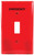 Eaton Wiring Devices PJ1EMRD Wallplate, 3.14 in L, 4.89 in W, 1 -Gang, Polycarbonate, Red, High-Gloss [SKU: ORG3707965]