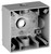 TEDDICO/BWF 2504-1 Outlet Box, 2 -Gang, 4 -Knockout, 4-1/2 in Knockout, Metal, Gray, Powder-Coated [SKU: ORG1718089]