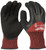 Milwaukee 48-22-8921 Winter Dipped Gloves, Men's, M, 7.2 to 7.5 in L, Elastic Knit Cuff, Latex Palm, Black/Red [SKU: ORG1388842]
