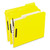 Colored Classification Folders with Embossed Fasteners, 2 Fasteners, Letter Size, Yellow Exterior, 50/Box [SKU: PFX21309]