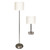 Slim Line Lamp Set, Table 12.63" High and Floor 61.5" High, Silver [SKU: LEDL9135]