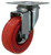 Shepherd Hardware 6266 Swivel Caster, 3 in Dia Wheel, Polyurethane Wheel, Red, 132 lb [SKU: ORG7242175]