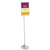Designer Sign Stand, Silver Aluminum Frame, 11 x 17 [SKU: QRT7922]