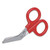 Angled First Aid Kit Scissors, Rounded Tip, 4" Long, 1.5" Cut Length, Red Offset Handle [SKU: FAO730010]