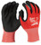 Milwaukee 48-22-8902 Gloves, Unisex, L, 7.53 to 7.73 in L, Nitrile, Red [SKU: ORG1388800]
