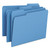Colored File Folders, 1/3-Cut Tabs: Assorted, Letter Size, 0.75" Expansion, Blue, 100/Box [SKU: SMD12043]
