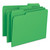 Colored File Folders, 1/3-Cut Tabs: Assorted, Letter Size, 0.75" Expansion, Green, 100/Box [SKU: SMD12143]