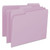 Colored File Folders, 1/3-Cut Tabs: Assorted, Letter Size, 0.75" Expansion, Lavender, 100/Box [SKU: SMD12443]