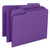 Colored File Folders, 1/3-Cut Tabs: Assorted, Letter Size, 0.75" Expansion, Purple, 100/Box [SKU: SMD13043]