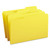 Colored File Folders, 1/3-Cut Tabs: Assorted, Legal Size, 0.75" Expansion, Yellow, 100/Box [SKU: SMD17943]