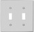 Eaton Wiring Devices 5139W-BOX Wallplate, 4-1/2 in L, 4.56 in W, 2 -Gang, Nylon, White, High-Gloss [SKU: ORG6730097]