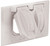 HUBBELL 5180-1 Cover, 2-13/16 in L, 4-9/16 in W, Aluminum, White, Powder-Coated [SKU: ORG4101028]