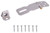 ProSource LR-130-BC3L-PS Safety Hasp, 2-1/2 in L, 2-1/2 in W, Steel, Galvanized, 9/32 Dia Shackle, Fixed Staple [SKU: ORG1466382]
