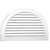 Duraflo 626095-00 Gable Vent, 22-1/2 in L, 33-3/4 in W, Vinyl, White [SKU: ORG6144059]