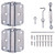 ProSource LR-114-ZP-PS Hinge Set, Steel, Sliver, Zinc, 22-Piece, For: Lightweight Wood Screen Doors [SKU: ORG1033190]