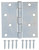 ProSource LR-042-PS Utility Hinge, Steel, Zinc, Removable Pin, 180 deg Range of Motion, Full Mortise Mounting [SKU: ORG2907178]