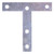 ProSource 22530ZCL T-Plate, 4 in L, 4 in W, 2 mm Thick, Steel, Zinc [SKU: ORG1749993]