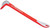 Crescent CODE RED Series MB8 Pry Bar, 8 in L, Ground Tip, Steel, Red, 3-1/4 in W [SKU: ORG6581151]