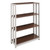 Trento Line Bookcase, Three-Shelf, 31.5w x 11.63d x 43.25h, Mocha [SKU: LITTR735MOC]