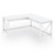 L-Shaped Farmhouse Desk, 58.27" x 58.27" x 29.53", White [SKU: ALEWSF5959WT]