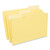 Interior File Folders, 1/3-Cut Tabs: Assorted, Legal Size, 11-pt Stock, Yellow, 100/Box [SKU: UNV15304]