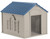 Suncast DH350 Dog House, 38-1/2 in OAL, 33 in OAW, 32 in OAH, Resin, Blue/Taupe [SKU: ORG0282053]
