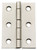 National Hardware N211-015 Decorative Broad Hinge, 2 in H Door Leaf, 3/64 in Thick Door Leaf, Steel, Satin Nickel [SKU: ORG7174485]