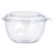 Tamper-Resistant, Tamper-Evident Bowls with Dome Lid, 16 oz, 5.5" Diameter x 3.1"h, Clear, Plastic, 240/Carton [SKU: DCCCTR16BD]