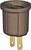 Eaton Wiring Devices BP738B Lamp Holder Adapter, 660 W, 1-Outlet, Thermoplastic, Brown [SKU: ORG4850400]