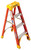 WERNER 6204 Step Ladder, 8 ft Max Reach H, 3-Step, 300 lb, Type IA Duty Rating, 3 in D Step, Fiberglass, Yellow [SKU: ORG6739841]