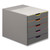 VARICOLOR Stackable Plastic Drawer Box, 5 Drawers, Letter to Folio Size Files, 11.5" x 14" x 11", Gray [SKU: DBL760527]