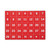 Interchangeable Magnetic Board Accessories, Calendar Dates, Red/White, 1" x 1", 31 Pieces [SKU: BVCFM1209]