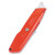 Interlock Safety Utility Knife with Self-Retracting Round Point Blade, 5.63" Metal Handle, Red Orange [SKU: BOS10189C]