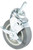 DH CASTERS C-L30T2MSB Swivel Caster with Brake, 3 in Dia Wheel, 13/16 in W Wheel, Rubber Wheel, Gray, 100 lb [SKU: ORG5146931]