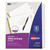 Write and Erase Big Tab Paper Dividers, 5-Tab, 11 x 8.5, White, White Tabs, 1 Set [SKU: AVE23075]