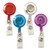 ID Slide-Style Belt Clip Card Reels, 30" Extension, Blue/Purple/Red/Translucent, 4/Pack [SKU: BAU68884]
