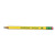 Ticonderoga Beginners Woodcase Pencil with Eraser and Microban Protection, HB (#2), Black Lead, Yellow Barrel, Dozen [SKU: DIX13308]