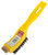 HYDE 46813 Paint Stripping Wire Brush, 0.64 mm L Trim, Brass/Nylon Bristle [SKU: ORG0349647]