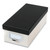 Index Card Storage Box, Holds 1,000 3 x 5 Cards, 5.5 x 11.5 x 3.88, Pressboard, Marble White/Black [SKU: OXF406350]
