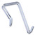 Single Sided Partition Garment Hook, Steel, 0.5 x 3.13 x 4.75, Over-the-Door/Over-the-Panel Mount, Silver, 2/Pack [SKU: ALECH1SR]