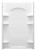 Sterling Ensemble 72222100-0 Shower Back Wall, 72-1/2 in L, 48 in W, Vikrell, High-Gloss, Alcove Installation, White [SKU: ORG1504760]