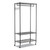 Wire Shelving Garment Rack, 40 Garments, 48w x 18d x 75h, Black [SKU: ALEGR364818BL]