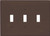 Eaton Wiring Devices PJ3B Wallplate, 4-7/8 in L, 6.37 in W, 3 -Gang, Polycarbonate, Brown, High-Gloss [SKU: ORG3792884]