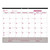 Monthly Desk Pad Calendar, 22 x 17, White/Burgundy Sheets, Black Binding, Clear Corners, 12-Month (Jan to Dec): 2024 [SKU: REDC1731V]