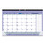 Monthly Desk Pad Calendar, 17.75 x 10.88, White/Blue/Green Sheets, Black Binding, Clear Corners, 12-Month (Jan to Dec): 2024 [SKU: REDC181700]