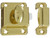 National Hardware V699 Series N149-625 Cupboard Turn, 1-1/4 in L, 1-3/4 in W, Steel, Brass [SKU: ORG7157001]