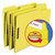 Top Tab Colored Fastener Folders, 0.75" Expansion, 2 Fasteners, Letter Size, Yellow Exterior, 50/Box [SKU: SMD12940]