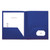 Two-Pocket Plastic Folders, 100-Sheet Capacity, 11 x 8.5, Navy Blue, 10/Pack [SKU: UNV20541]